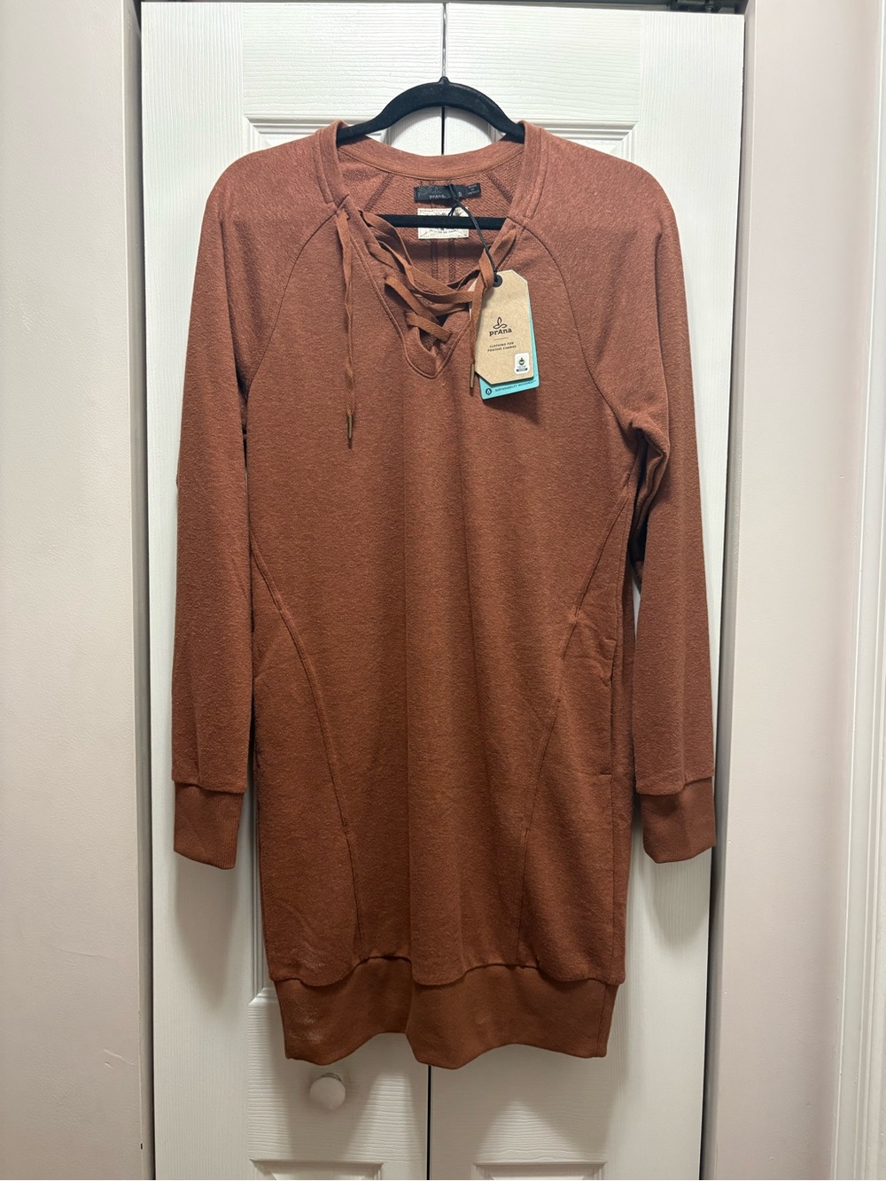Prana Cozy Up Terry Dress in Rust
